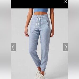Athleta Cabo linen joggers size 8 tall